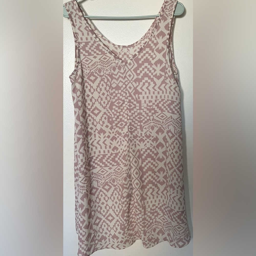 Painted Threads Dusty Pink/Lavender high low tunic tank size s